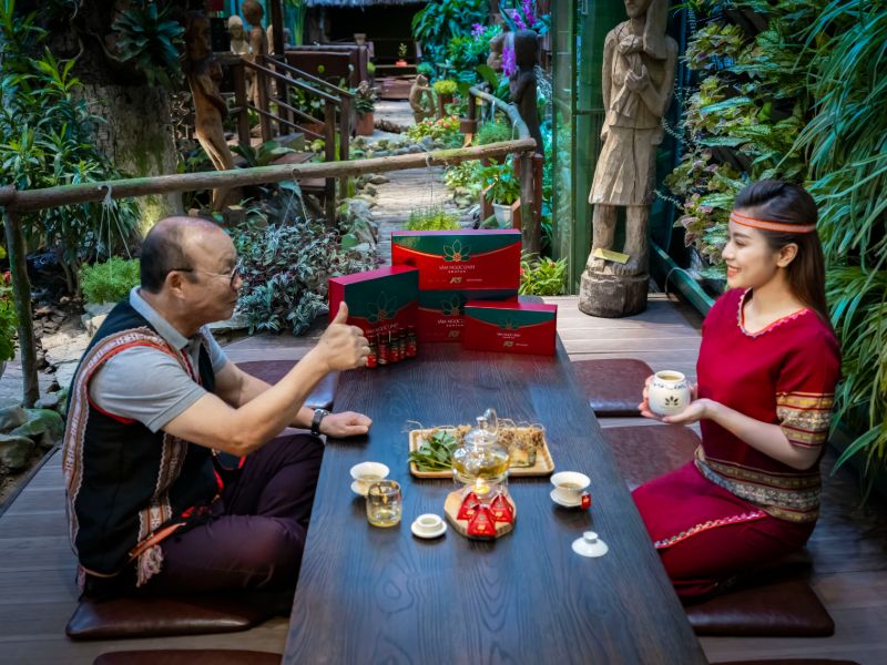 Trà lá Sâm Ngọc Linh – Loại trà thảo dược gây xao xuyến mỗi lần nếm thử
