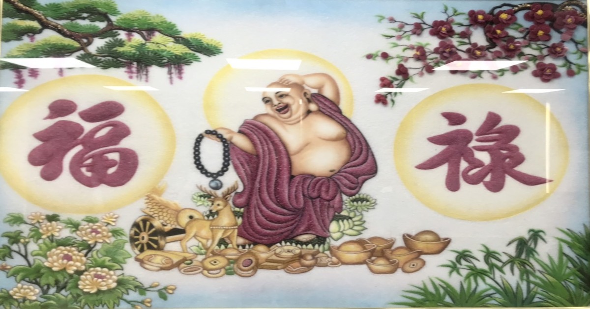 Tranh Đá Quý Phật Di Lặc