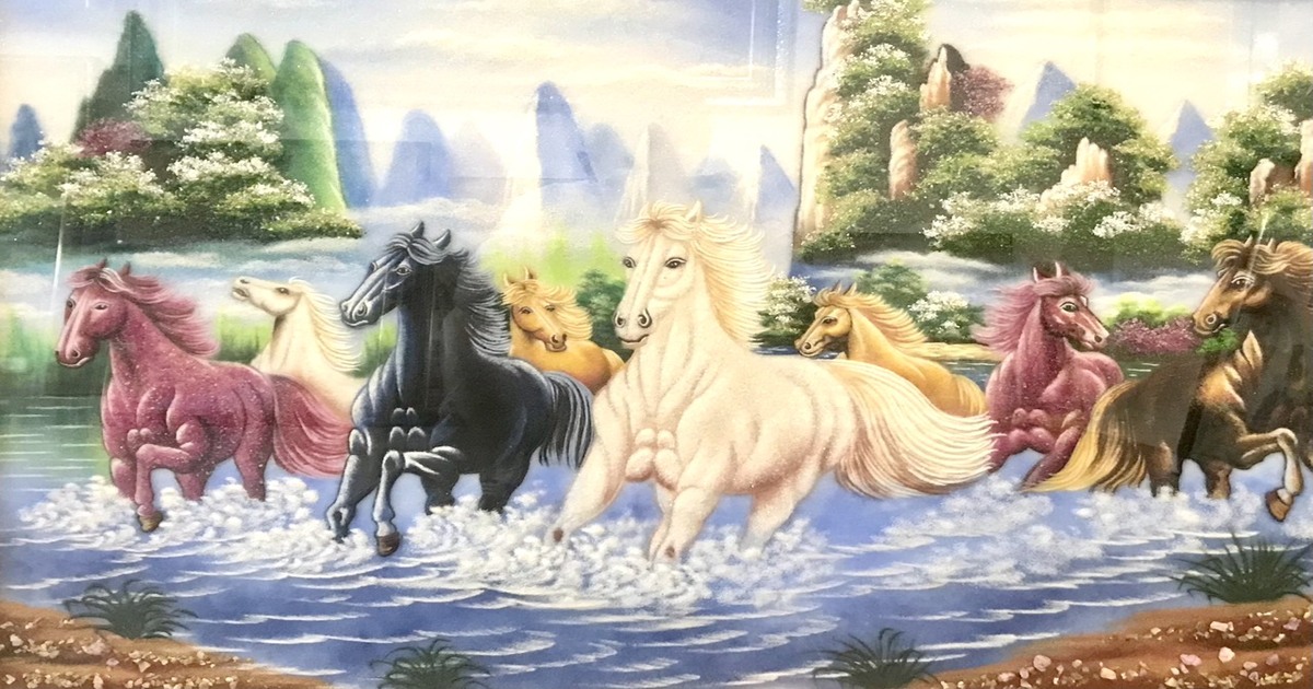 Tranh Đá Quý Mã Đáo Thành Công